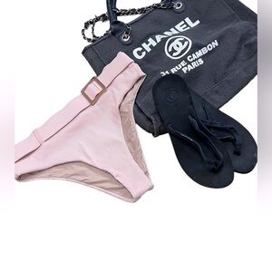 BASTA Rib Belted High Waist Bathing Suit Bottoms